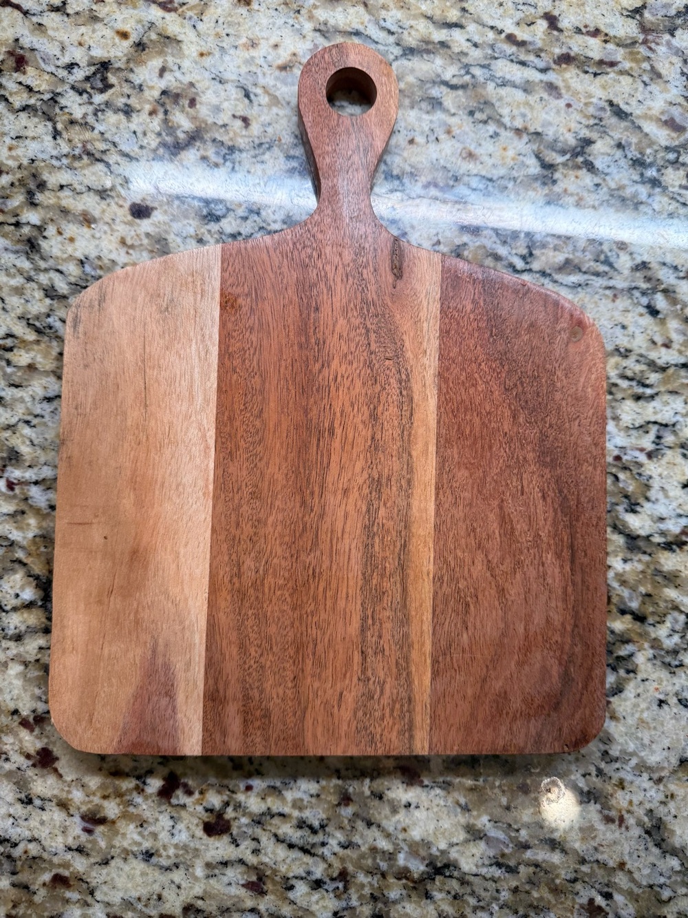 Acacia Wood Square Cutting Board Charcuterie With Handle 8” x 8”